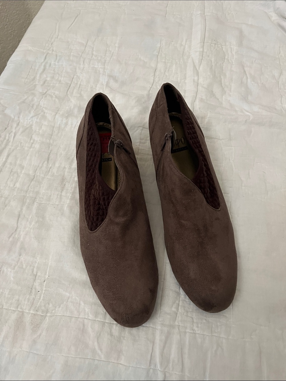 Impo Brown Suede Wedge Slip-On Women's Shoes